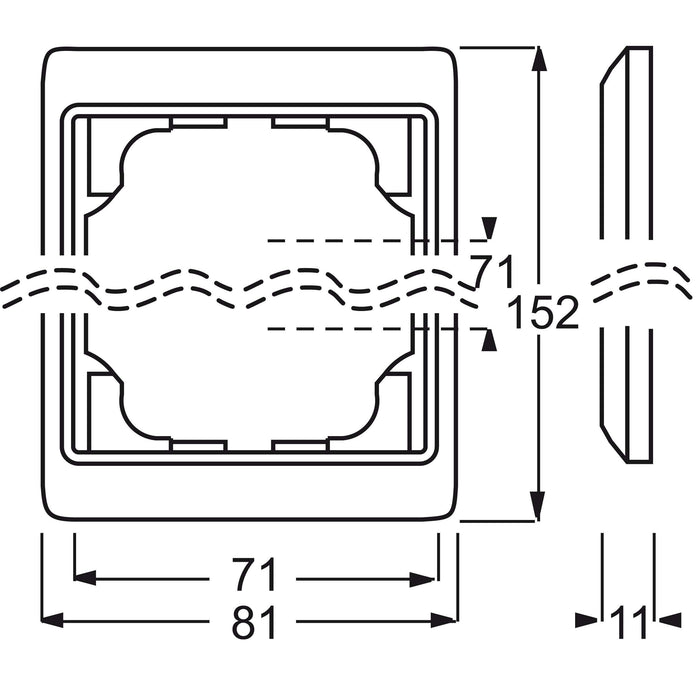 Busch-Jaeger - Abdeckrahmen Rahmen 2-fach 1732 KA-260 palladium, senkr.  − 1 Stück
