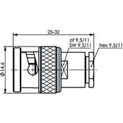 Telegärtner - Koax-Steckverbinder BNC-Kabelstecker 100023445 G27 (Belden 9248)