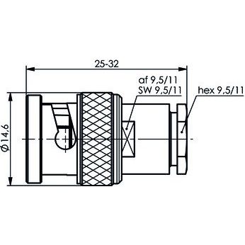Telegärtner - Koax-Steckverbinder BNC-Kabelstecker 100023445 G27 (Belden 9248)