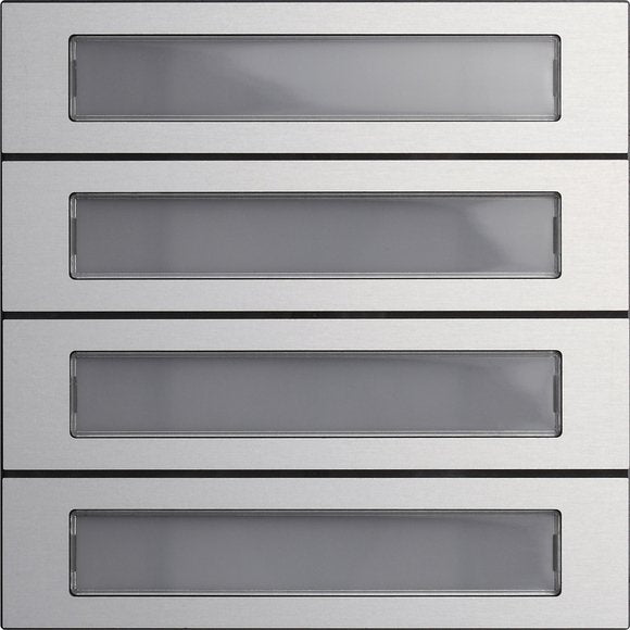 Gira - Funktionsmodul für Türkommunikation Ruftastenmodul 4fach 5534926 Aluminium