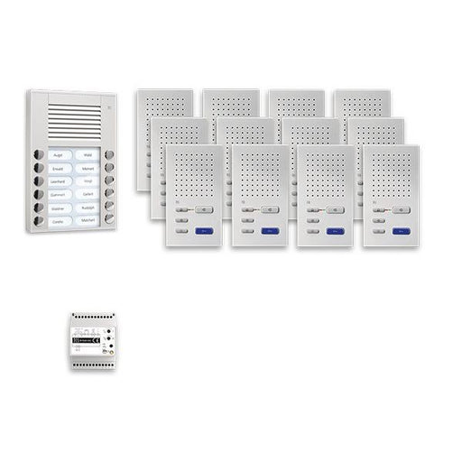 TCS Tür Control - Türsprech-Set Audio Außenstation Pack 12 PPAF12-EN/02 PES12 Tasten AP
