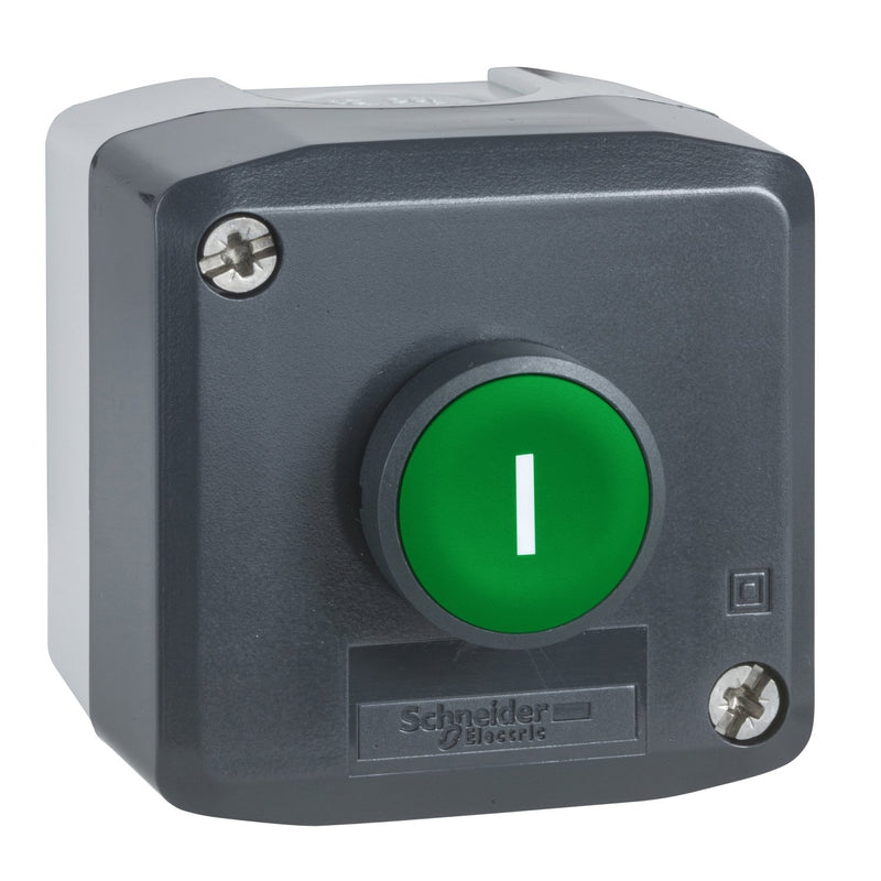 Schneider Electric - Befehls- und Meldegeräte-Kombination im Gehäuse Gehäuse m.Taster XALD102 fl gn 1S (I)
