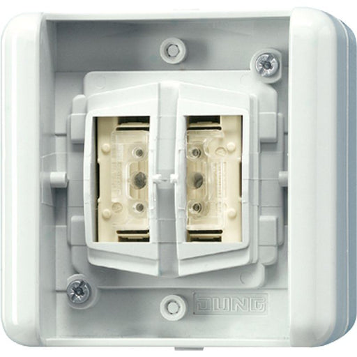 Jung - Bussystem-Tasterankopplung KNX Taster BA 8472.02 LED W 2f. Mittenstellung
