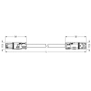 WAGO - Konfektionierte Leitung für steckbare Gebäudeinstallation konfekt.Verbindungsleitung 774-9973/016-205 Eca,Buchse Stecker