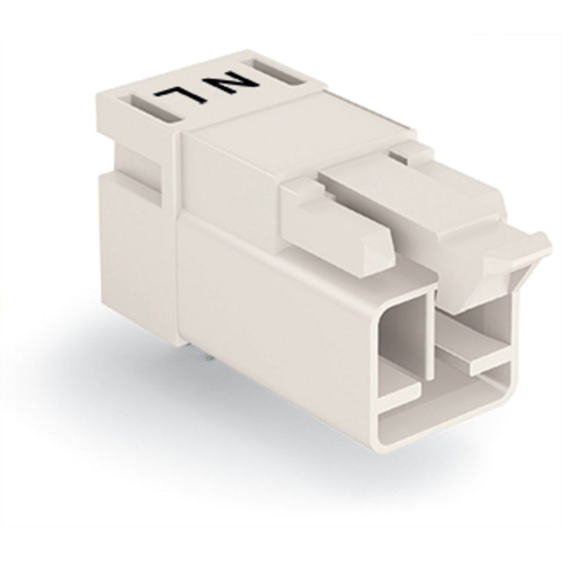 WAGO - Leiterplattensteckverbinder Stecker für Leiterplatten 890-832/011-000 2-polig,weiß − 100 Stück