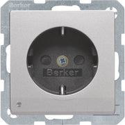 Berker - Steckdose SCHUKO-Steckdose alu/lack 41096084 LED-Orientier.licht