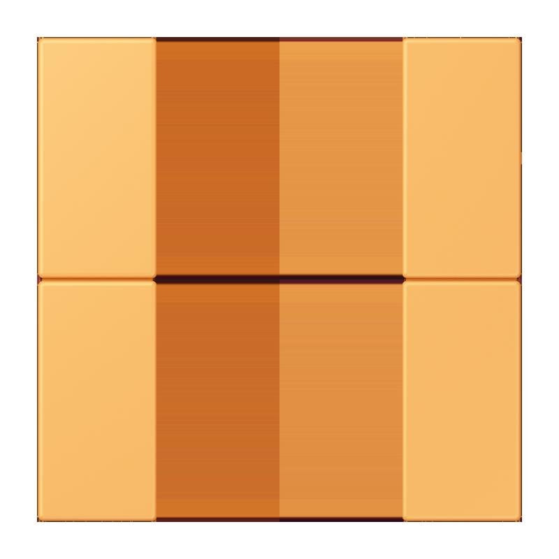 Jung - Abdeckung/Bedienelement für Installationsschalterprogramme Tastensatz 2fach LC 502 TSA 254 ocre jaune clair
