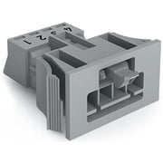 WAGO - Geräteanschluss für steckbare Gebäudeinstallation Snap-In-Stecker 890-754 4-polig,Kod. B,grau − 50 Stück