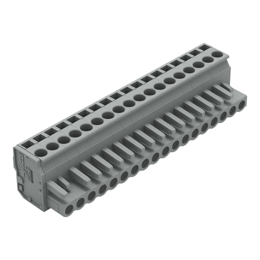 WAGO - Kabelsteckverbinder für Leiterplattensteckverbinder 1-Leiter Federleiste 232-218/026-000 CAGECLAMP 2,5mm²,gr − 25 Stück