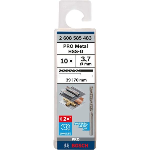 Bosch - Bohrer PRO Metal HSS-G 2608585483 Spiralbohrer 3,7 x