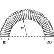HellermannTyton - Kunststoff-Wellschlauch Wellrohr HG-LW11 sw − 50 Meter