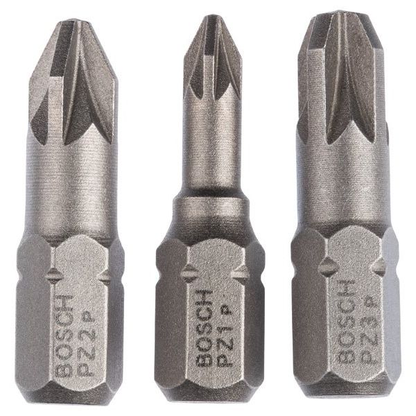 Bosch - Bit-Set Schrauberbit-Set, Extra 2607001753 Hard 3-tlg. PZ1 PZ2