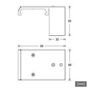 LTS Licht&Leuchten - Mechanisches Zubehör/Ersatzteile für Leuchten Wandhalter LK-Z 060.114 sw