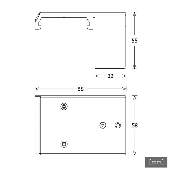 LTS Licht&Leuchten - Mechanisches Zubehör/Ersatzteile für Leuchten Wandhalter LK-Z 060.114 sw
