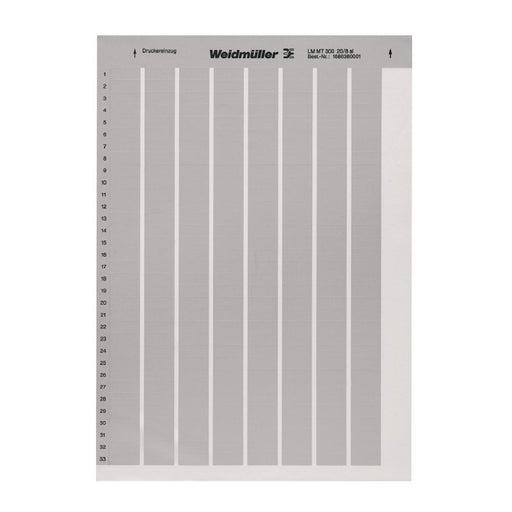 Weidmüller - Kennzeichnungsmaterial Gerätemarkierer LM MT300 20X8 SI − 10 Stück