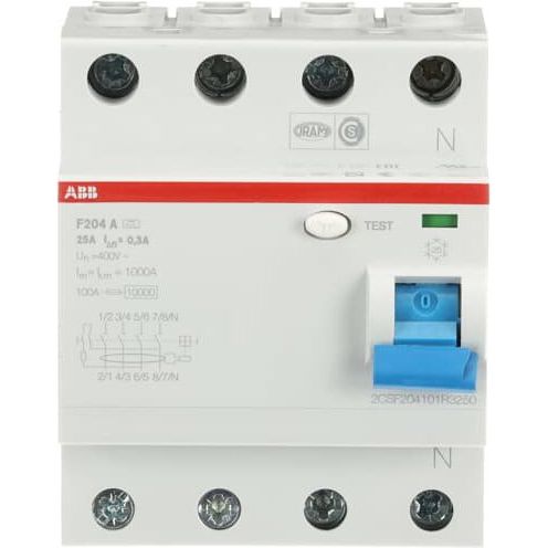 ABB Stotz S&J - Fehlerstrom-Schutzschalter FI-Schutzschalter F204A-25/0,3 pro M Compact