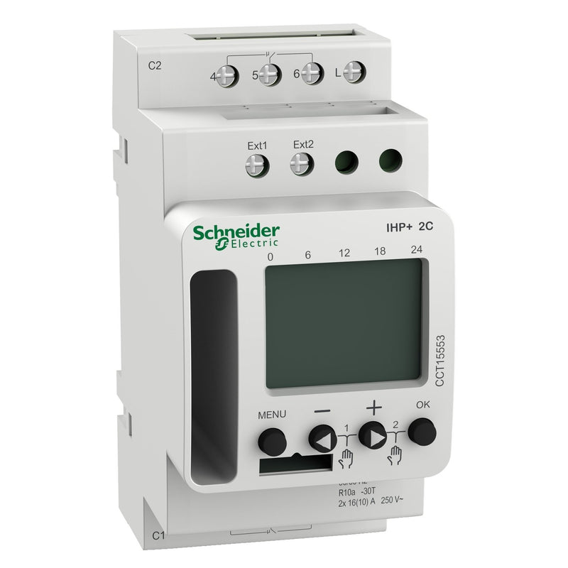 Schneider Electric - Verteilerschaltuhr digital Digitale Zeitschaltuhr CCT15553 IHP+, Bluetooth