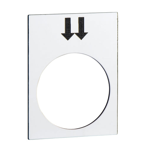 Schneider Electric - Bezeichnungsschild für Befehlsgeräte Symbolschild ZB2BY4908 ws − 10 Stück