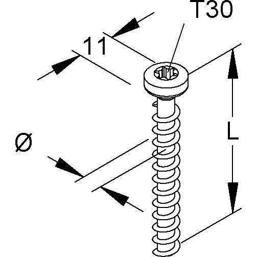 Niedax - Betonschraube Schraubanker NSA 6X50/FKK-T30 V − 100 Stück