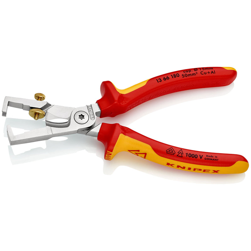 Knipex - Kabelschere StriX Abisolierzange 13 66 180 SB − 1 Stück