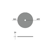 Brumberg Leuchten - Mechanisches Zubehör/Ersatzteile für Leuchten Akustikpaneel D595mm 85010442 Aus. D68mm, grey