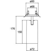 Brumberg Leuchten - Downlight/Strahler/Flutlicht LED-Halbeinbau-Strahler 88802183DA 3000K