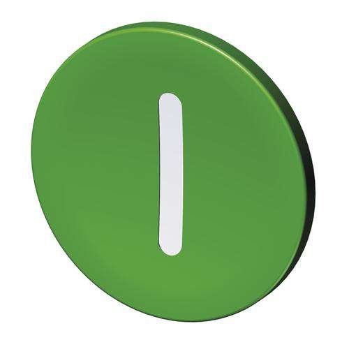 Stahl - Bezeichnungsschild für Befehlsgeräte Tastenschild 8602/3 227750 grün Ein − 1 Stück by Stahl
