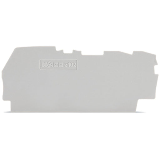 WAGO GmbH & Co. KG - Abschluss- und Zwischenplatte für Reihenklemme Abschluss Zwischenplatte 2102-1391 0,8 mm, grau − 25 Stück
