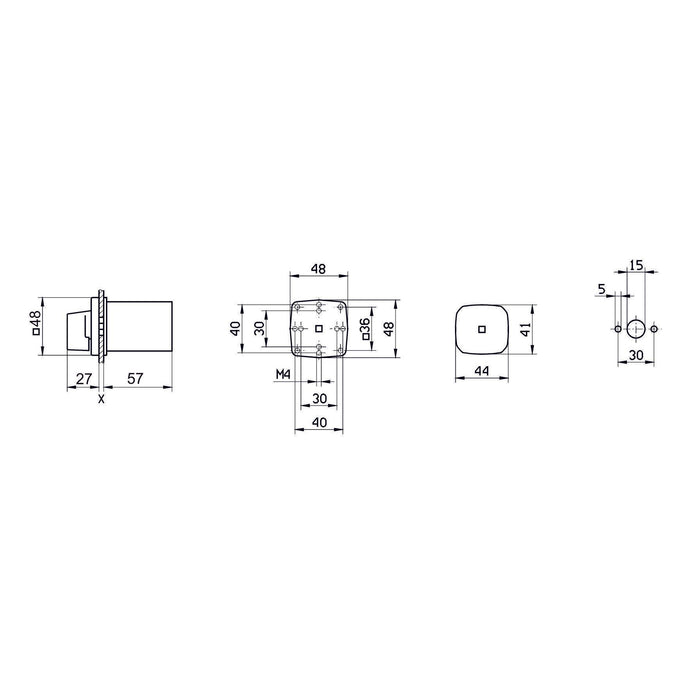 Elektra Tailfingen - Lastschalter Wendeschalter V2N W-F1-B-SI 25A 3pol IP54  − 1 Stück
