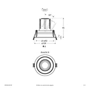 EVN Lichttechnik - Downlight/Strahler/Flutlicht LED-Einbauleuchte modular F05R09SM1327L38P Konfigurationstype
