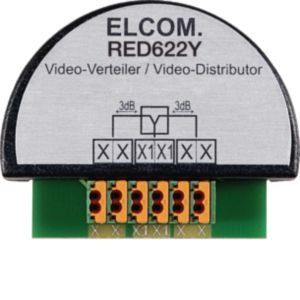 Elcom - Zusatzgerät für Türkommunikation Videoverteiler RED622Y 2-fach 2Draht UP