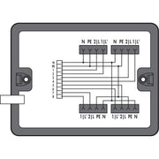 WAGO - Kompaktverteiler für steckbare Gebäudeinstallation Verteilerbox 899-631/453-000 4 Ausgänge,schwarz
