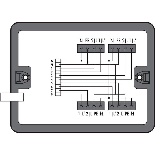 WAGO - Kompaktverteiler für steckbare Gebäudeinstallation Verteilerbox 899-631/453-000 4 Ausgänge,schwarz