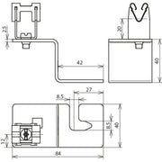 DEHN - Dachleitungshalter für Blitzschutz Dachleitungshalter DLH DG 8 TD B8.5 V2A NIRO f. Blechdächer