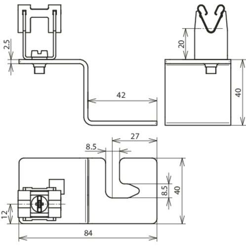 DEHN - Dachleitungshalter für Blitzschutz Dachleitungshalter DLH DG 8 TD B8.5 V2A NIRO f. Blechdächer
