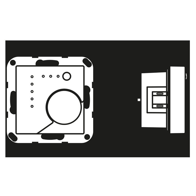 Jung - Bussystem-Raumtemperaturregler KNX Stetigregler alu A 2178 AL mit int.Busankoppler