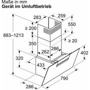Bosch - Dunstabzugshaube Wandesse Schrägdesign DWK87FN60 Serie4,HomeConnect