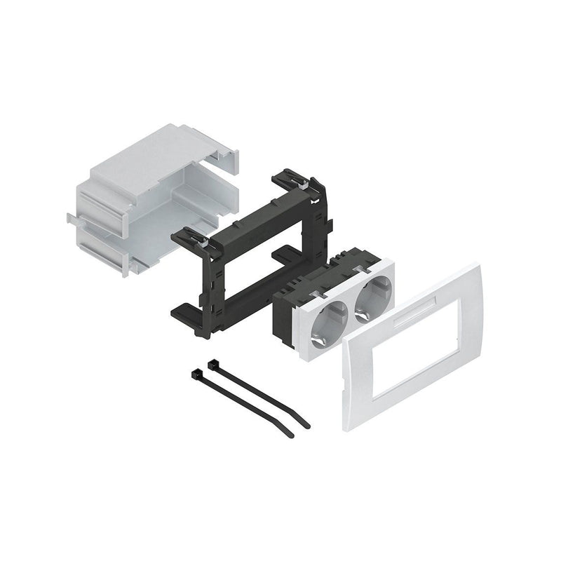 Niedax - Einbaudose für Geräteeinbaukanal Geräteeinbausystem GES 2 VW VW