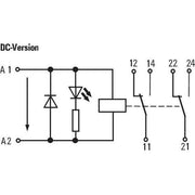 Weidmüller - Schaltrelais Relaiskoppler RCMKITPI24VDC2COLD 2W 24VDC 12A − 10 Stück