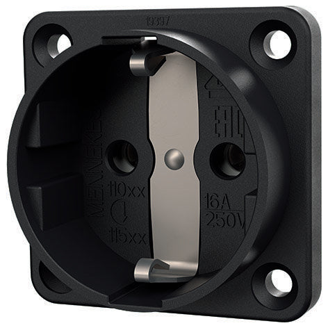Mennekes - Schutzkontakt-Anbausteckdose Schuko-Anbau-Steckdose 11532 16A,2p+E,230V,sw
