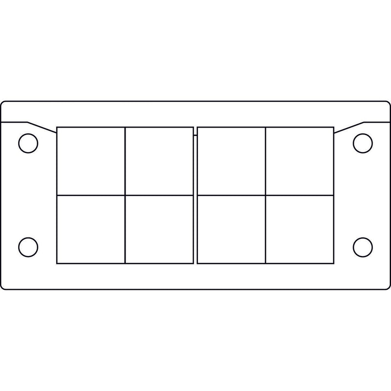 Icotek - Einführungsflansch für Kleingehäuse/Schaltschrank Kabeleinführungsleiste KEL-U 16/8 schwarz − 10 Stück
