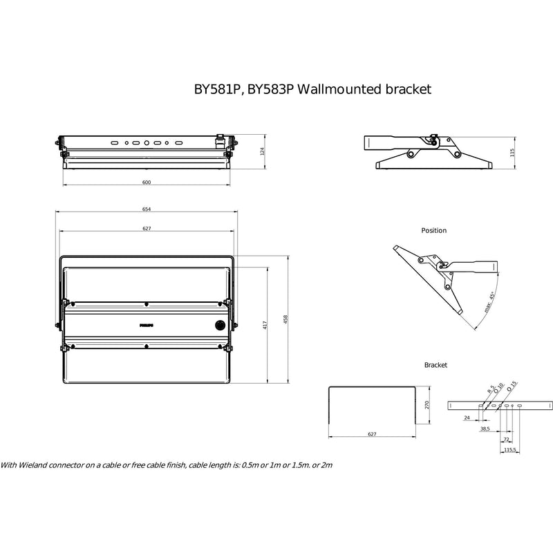 Philips Lighting - Hallen-Reflektorleuchte LED-Hallenleuchte BY581P 250 #58907000 4000K, DIA