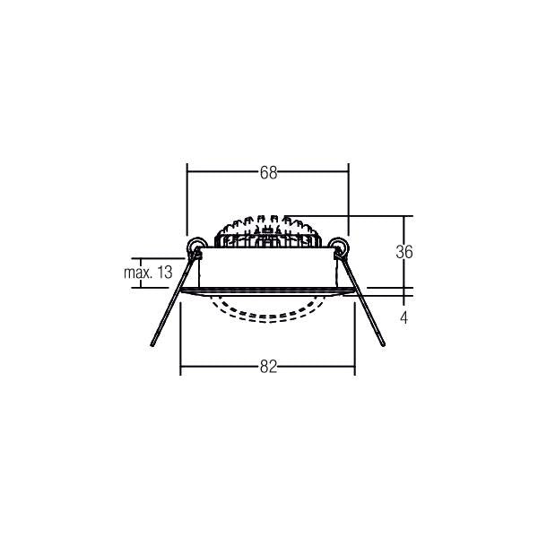 Brumberg Leuchten - Downlight/Strahler/Flutlicht LED-Einbaustrahler 230V 38463173 3000K, ws