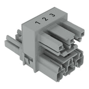 WAGO - Kompaktverteiler für steckbare Gebäudeinstallation h-Verteiler,3-polig,Kod. B 770-1764 grau − 50 Stück