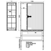GSAB Elektrotechnik - Gehäuse/Schaltschrank (leer) Verteilerschrank 2S1300DS1DS2-470 HxBxT:1300x1135x470