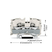 WAGO - Schutzleiter-Reihenklemme 2-Leiter-Schirmleiterklem. 2010-1208 10mm² − 25 Stück