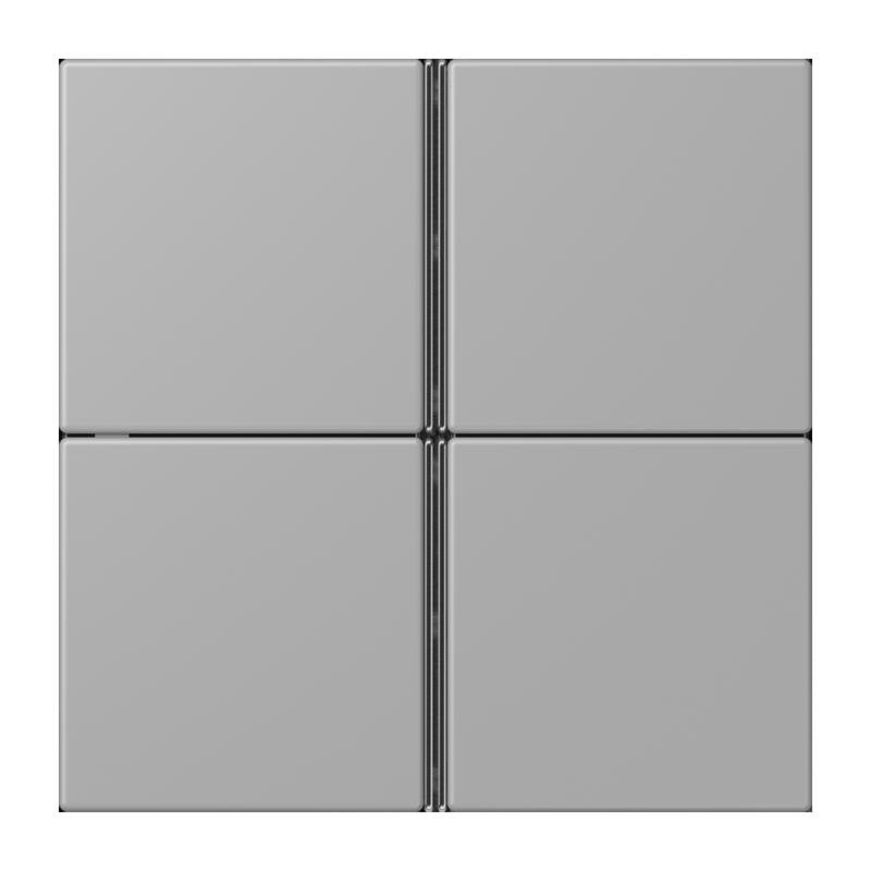 Jung - Abdeckung/Bedienelement für Installationsschalterprogramme Tastensatz 4fach LC 404 TSA 204 gris moyen