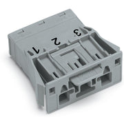 WAGO - Geräteanschluss für steckbare Gebäudeinstallation Snap-In-Stecker 770-753 3-polig,Kod. B,grau − 100 Stück