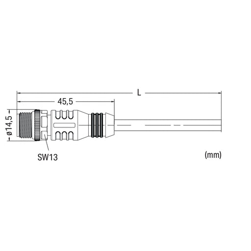 WAGO - Konfektioniertes Sensor-Aktor-Kabel Sensor-/Aktorleitung 756-6311/040-050 M12A-St., axial, 3p