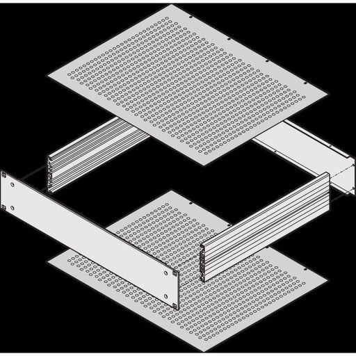 Schroff - Dach-/Bodenelement (Gehäuse/Schaltschrank) Abdeckblech 460T 30860514 perforiert − 2 Stück